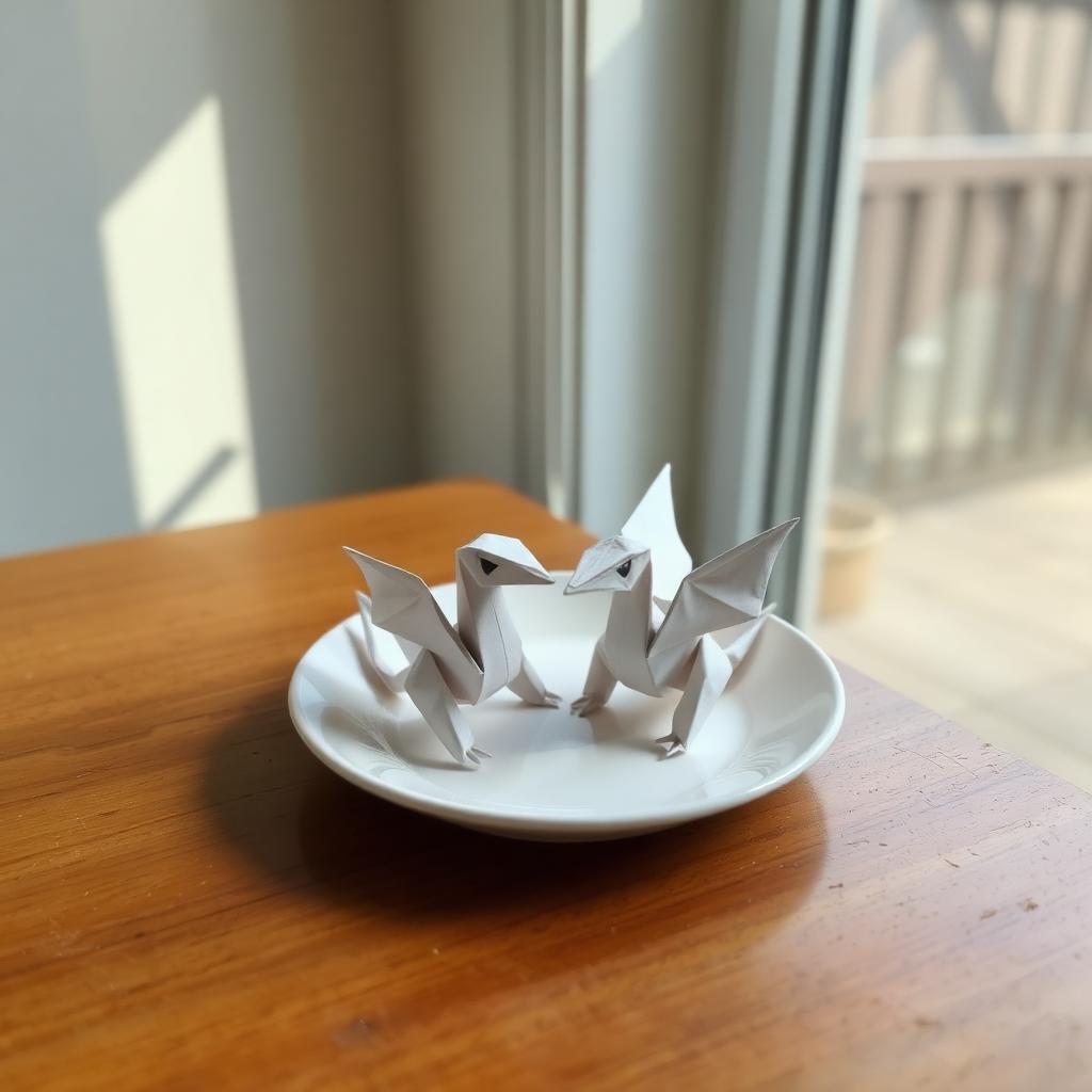 Duo de dragons origami