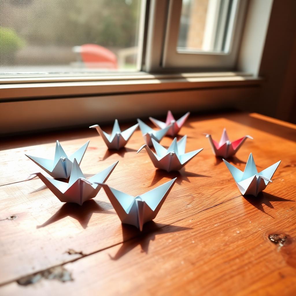 Mobile de grues origami